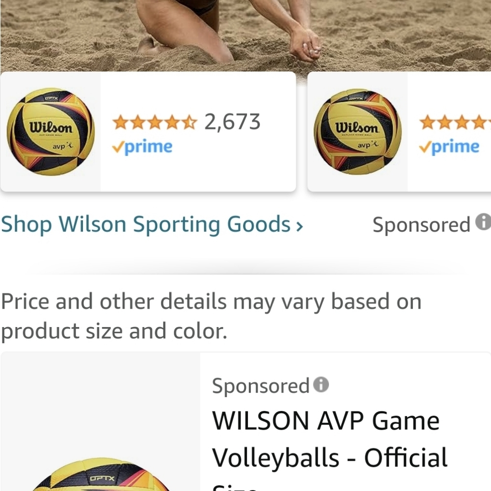 AVP Wilson optx Beach Volleyball